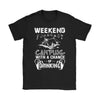 Funny Camping Shirt Weekend Forecast Camping With A Gildan Womens T-Shirt