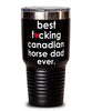 Funny Canadian Horse Tumbler B3st F-cking Canadian Horse Dad Ever 30oz Stainless Steel