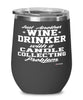 Funny Candle Collector Wine Glass Just Another Wine Drinker With A Candle Collecting Problem 12oz Stainless Steel Black