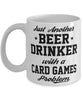 Funny Card Games Mug Just Another Beer Drinker With A Card Games Problem Coffee Cup 11oz White