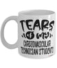 Funny Cardiovascular Technician Professor Teacher Mug Tears Of My Cardiovascular Technician Students Coffee Cup White