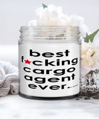Funny Cargo Agent Candle B3st F-cking Cargo Agent Ever 9oz Vanilla Scented Candles Soy Wax