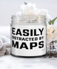 Funny Cartographer Cartophile Candle Easily Distracted By Maps 9oz Vanilla Scented Candles Soy Wax