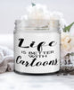 Funny Cartoons Candle Life Is Better With Cartoons 9oz Vanilla Scented Candles Soy Wax