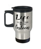 Funny Cartoons Travel Mug life Is Better With Cartoons 14oz Stainless Steel