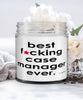 Funny Case Manager Candle B3st F-cking Case Manager Ever 9oz Vanilla Scented Candles Soy Wax