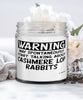 Funny Cashmere Lop Rabbit Candle Warning May Spontaneously Start Talking About Cashmere Lop Rabbits 9oz Vanilla Scented Candles Soy Wax