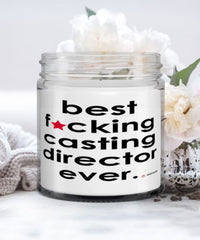 Funny Casting Director Candle B3st F-cking Casting Director Ever 9oz Vanilla Scented Candles Soy Wax