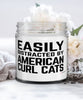 Funny Cat Candle Easily Distracted By American Curl Cats 9oz Vanilla Scented Candles Soy Wax