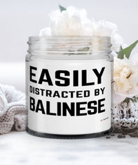 Funny Cat Candle Easily Distracted By Balinese 9oz Vanilla Scented Candles Soy Wax