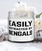 Funny Cat Candle Easily Distracted By Bengals 9oz Vanilla Scented Candles Soy Wax