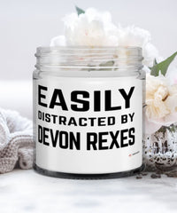 Funny Cat Candle Easily Distracted By Devon Rexes 9oz Vanilla Scented Candles Soy Wax