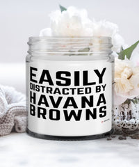 Funny Cat Candle Easily Distracted By Havana Browns 9oz Vanilla Scented Candles Soy Wax