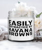 Funny Cat Candle Easily Distracted By Havana Browns 9oz Vanilla Scented Candles Soy Wax