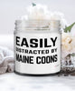 Funny Cat Candle Easily Distracted By Maine Coons 9oz Vanilla Scented Candles Soy Wax