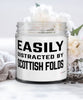 Funny Cat Candle Easily Distracted By Scottish Folds 9oz Vanilla Scented Candles Soy Wax