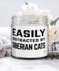 Funny Cat Candle Easily Distracted By Siberian Cats 9oz Vanilla Scented Candles Soy Wax