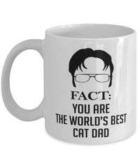 Funny Cat Dad Mug Fact You Are The Worlds B3st Cat Dad Coffee Cup White
