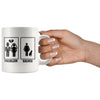 Funny Cat Divorce Mug Problem Solved 11oz White Coffee Mugs