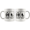 Funny Cat Divorce Mug Problem Solved 11oz White Coffee Mugs