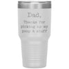 Funny Cat Dog Dad Tumbler Thanks For Picking Up My Poop And Stuff Laser Etched 30oz Stainless Steel Tumbler