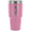 Funny Cat Insulated Coffee Travel Mug Say What 30 oz Stainless Steel Tumbler