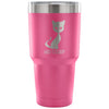 Funny Cat Insulated Coffee Travel Mug Say What 30 oz Stainless Steel Tumbler