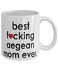 Funny Cat Mug B3st F-cking Aegean Mom Ever Coffee Cup White