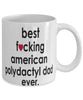 Funny Cat Mug B3st F-cking American Polydactyl Dad Ever Coffee Cup White