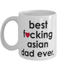 Funny Cat Mug B3st F-cking Asian Dad Ever Coffee Cup White