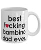 Funny Cat Mug B3st F-cking Bambino Dad Ever Coffee Cup White