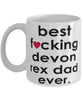 Funny Cat Mug B3st F-cking Devon Rex Dad Ever Coffee Cup White