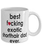 Funny Cat Mug B3st F-cking Exotic Shorthair Dad Ever Coffee Cup White