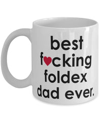 Funny Cat Mug B3st F-cking Foldex Dad Ever Coffee Cup White