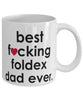 Funny Cat Mug B3st F-cking Foldex Dad Ever Coffee Cup White