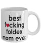 Funny Cat Mug B3st F-cking Foldex Mom Ever Coffee Cup White