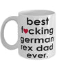 Funny Cat Mug B3st F-cking German Rex Dad Ever Coffee Cup White