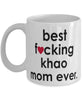 Funny Cat Mug B3st F-cking Khao Mom Ever Coffee Cup White