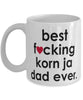 Funny Cat Mug B3st F-cking Korn Ja Dad Ever Coffee Cup White