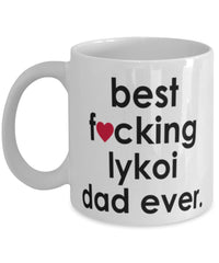 Funny Cat Mug B3st F-cking Lykoi Dad Ever Coffee Cup White