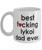 Funny Cat Mug B3st F-cking Lykoi Dad Ever Coffee Cup White