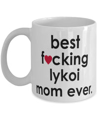 Funny Cat Mug B3st F-cking Lykoi Mom Ever Coffee Cup White