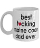 Funny Cat Mug B3st F-cking Maine Coon Dad Ever Coffee Cup White