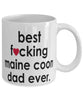 Funny Cat Mug B3st F-cking Maine Coon Dad Ever Coffee Cup White