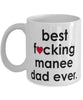 Funny Cat Mug B3st F-cking Manee Dad Ever Coffee Cup White