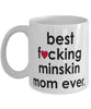 Funny Cat Mug B3st F-cking Minskin Mom Ever Coffee Cup White