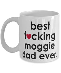 Funny Cat Mug B3st F-cking Moggie Dad Ever Coffee Cup White