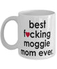 Funny Cat Mug B3st F-cking Moggie Mom Ever Coffee Cup White