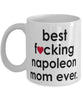 Funny Cat Mug B3st F-cking Napoleon Mom Ever Coffee Cup White