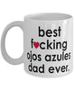 Funny Cat Mug B3st F-cking Ojos Azules Dad Ever Coffee Cup White